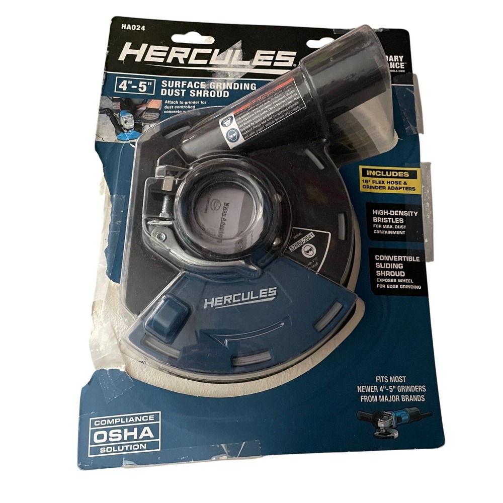 4"-5"Universal surface grinding dust shroud,Includes 18" flex hose